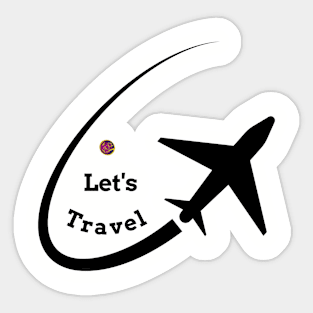 Let's travel Sticker